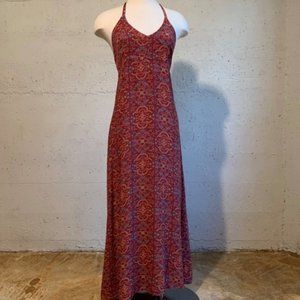 Vintage Bohemian Paisley Maxi Dress